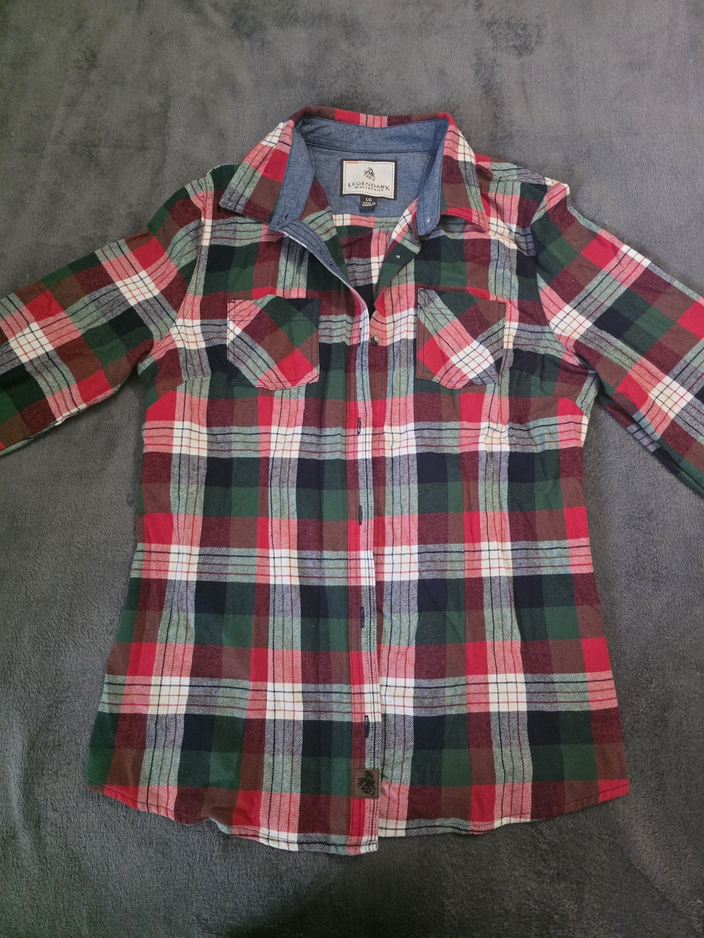 Legendary Whitetails Red, Green & Navy Plaid Button-Down Shirt